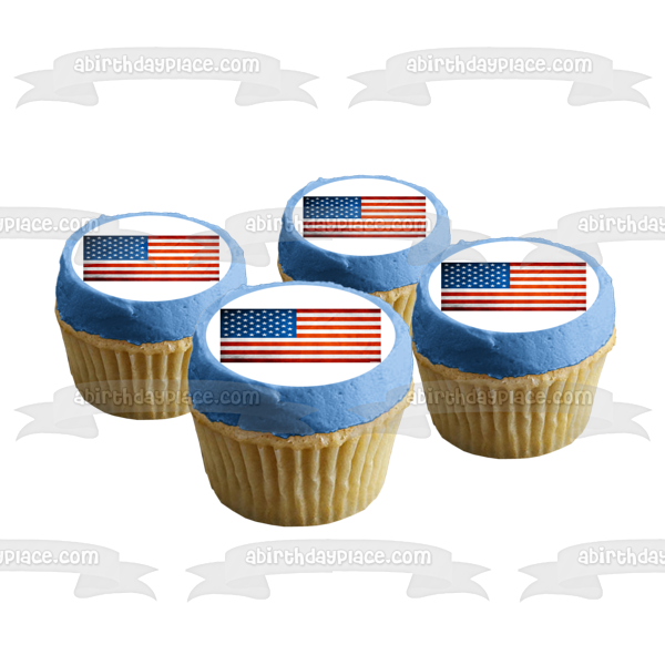 The American Flag Stars Stripes United States of America Edible Cake Topper Image ABPID25513