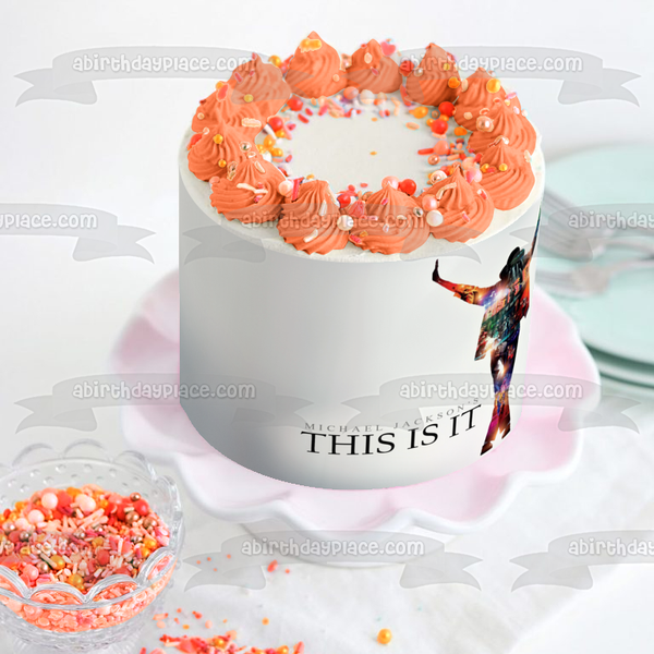 Michael Jackson This Is It Album Cover Edible Cake Topper Image ABPID26856
