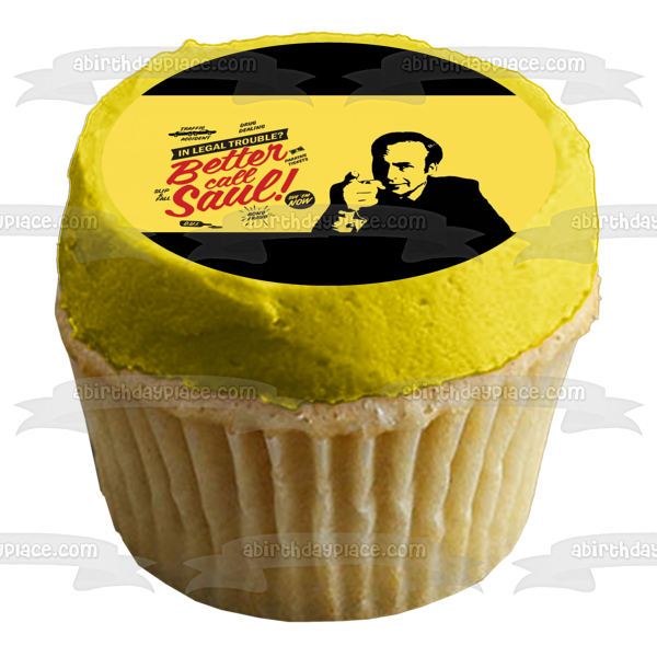Better Call Saul In Legal Trouble Call Saul Yellow Background Edible Cake Topper Image ABPID27058