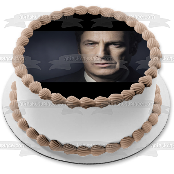 Better Call Saul Saul Goodman Black Background Edible Cake Topper Image ABPID27062