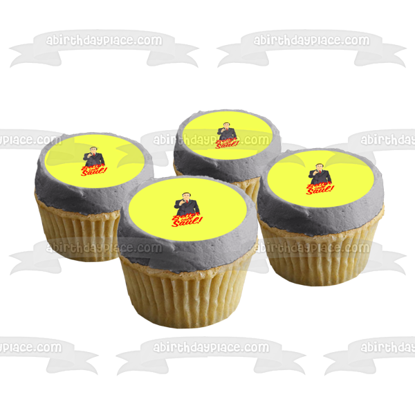 Better Call Saul Cartoon Picture Yellow Background Edible Cake Topper Image ABPID27066