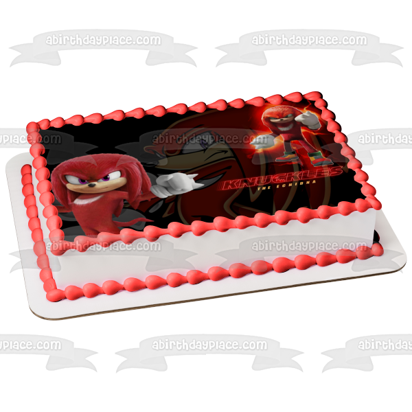 Sonic the Hedgehog 2 Knuckles the Echidna Edible Cake Topper Image ABPID56279