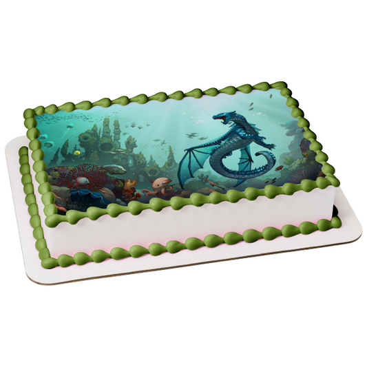 The Lost Heir Tsunami Wings of Fire Seawing Princess Edible Cake Topper Image ABPID56287