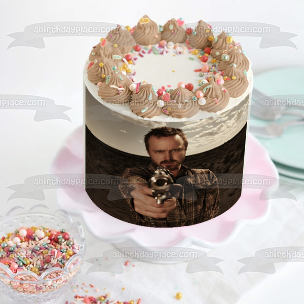 Breaking Bad Jesse Pinkman Gun Desert Edible Cake Topper Image ABPID27073