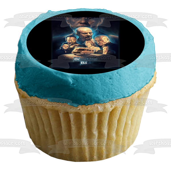 Breaking Bad Walter White Jesse Pinkman Gus Fringe Hank Shrader Saul Goodman Mike Ehrmantraut Skylar White Vehículo recreativo Decoración comestible para tarta Imagen ABPID27081 