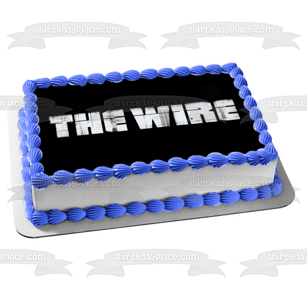 The Wire Logo Black Background Edible Cake Topper Image ABPID27096