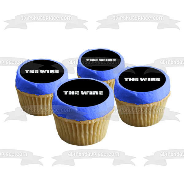 The Wire Logo Black Background Edible Cake Topper Image ABPID27096