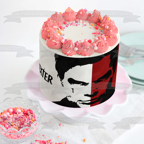Dexter Morgan White Red Face Edible Cake Topper Image ABPID26990