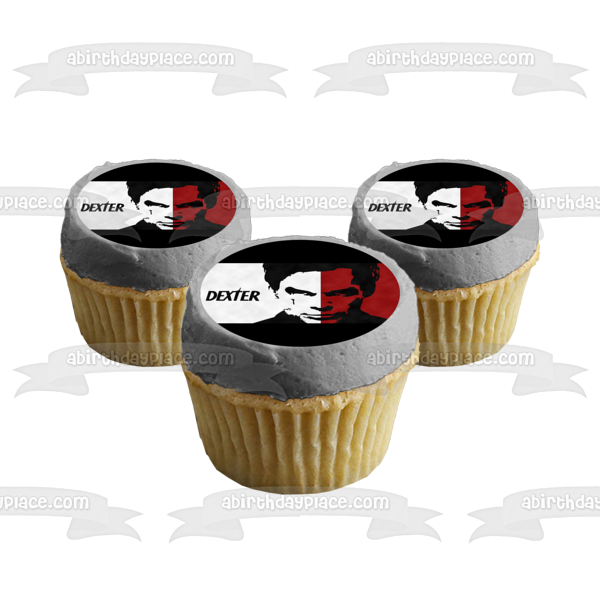 Dexter Morgan White Red Face Edible Cake Topper Image ABPID26990