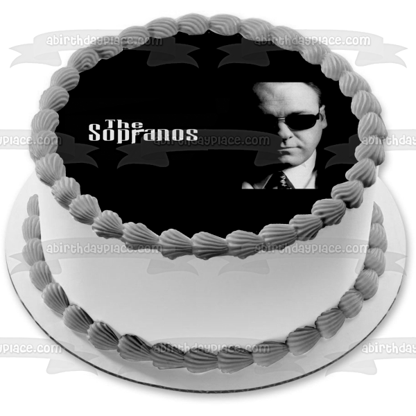 The Sopranos Tony Soprano Black and White Edible Cake Topper Image ABPID27107