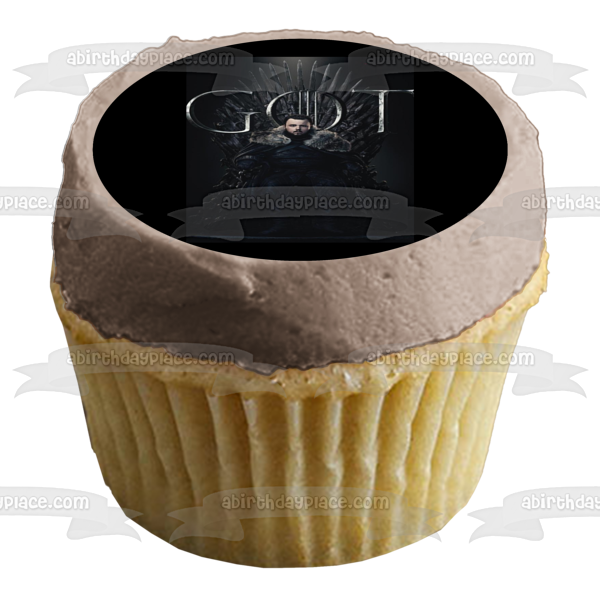 Game of Thrones Samwell Tarly Iron Throne Black Background Edible Cake Topper Image ABPID27345
