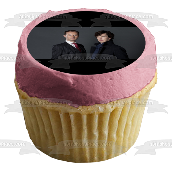Sherlock Sherlock Holmes Mycroft Holmes Grey Background Edible Cake Topper Image ABPID27128