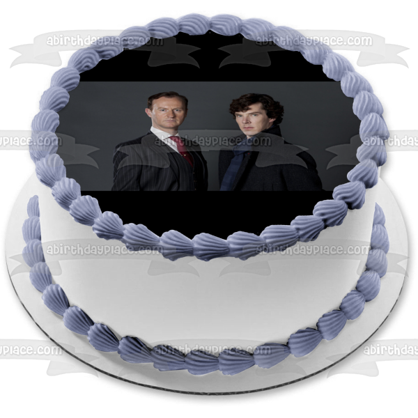 Sherlock Sherlock Holmes Mycroft Holmes Grey Background Edible Cake Topper Image ABPID27128