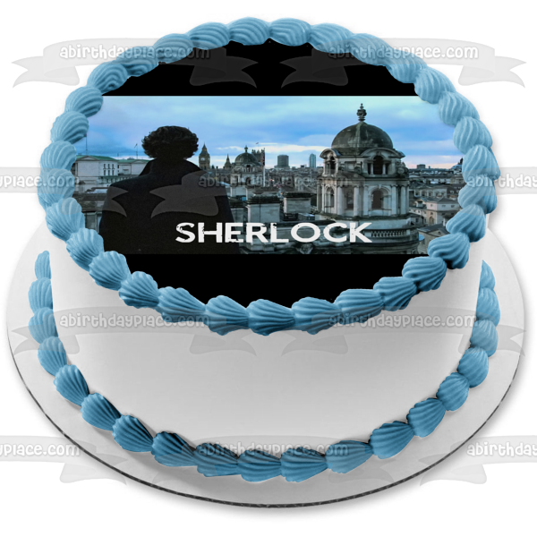 Sherlock Sherlock Holmes Overlooking the City Edible Cake Topper Image ABPID27129