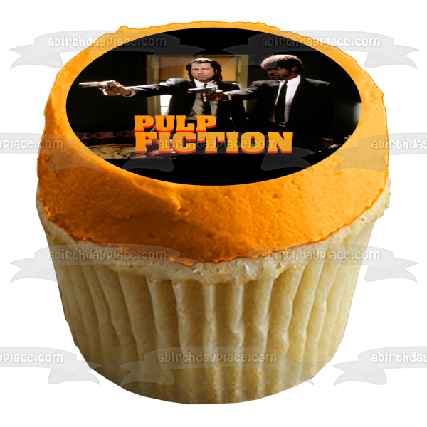 Pulp Fiction Vincent Jules Guns Edible Cake Topper Image ABPID27145