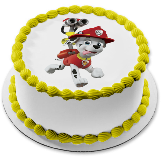 Paw Patrol Marshall Flying Edible Cake Topper Image ABPID27421