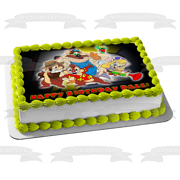Chip N Dale Classic Cast Gadget Montgomery Jack Zipper Edible Cake Topper Image ABPID56289