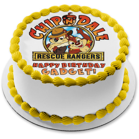Chip N Dale Rescue Rangers Classic Logo Edible Cake Topper Image ABPID56290