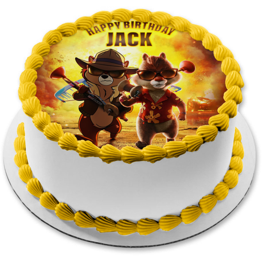 Chip N Dale Rescue Rangers 2022 Movie Poster Edible Cake Topper Image ABPID56291