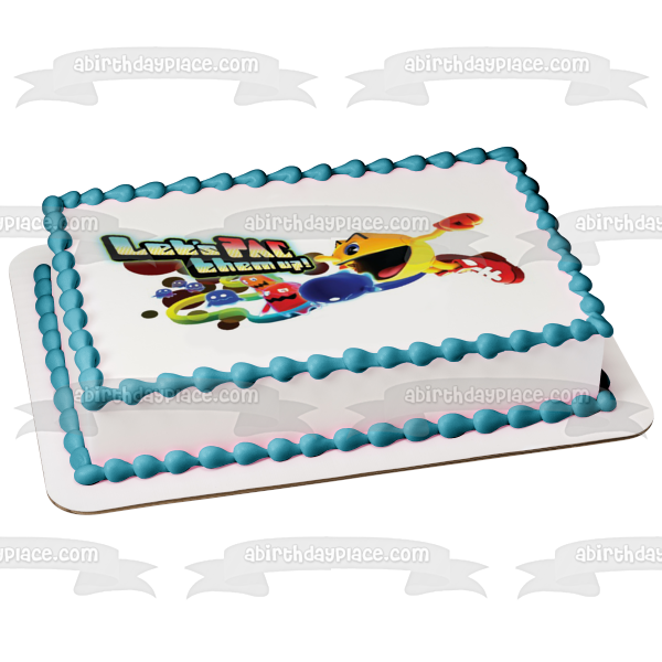Pac-Man and the Ghostly Adventures Let's Pac Them Up Ghosts Edible Cake Topper Image ABPID27514