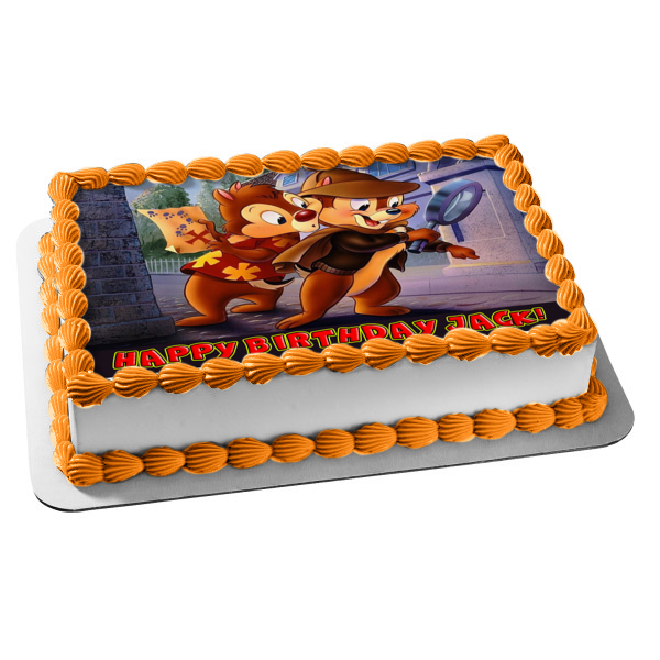 Chip N Dale Rescue Rangers Detectives Edible Cake Topper Image ABPID56293