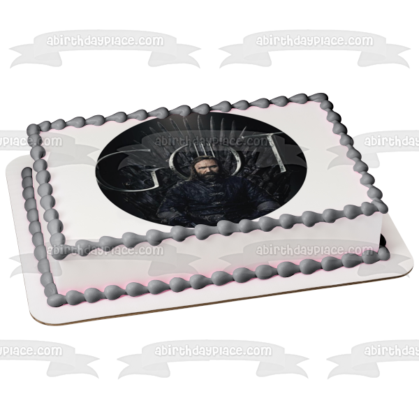 Juego de Tronos Sandor Clegane Trono de Hierro Fondo Negro Adorno Comestible para Tarta Imagen ABPID27218 