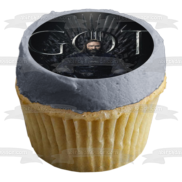 Juego de Tronos Sandor Clegane Trono de Hierro Fondo Negro Adorno Comestible para Tarta Imagen ABPID27218 