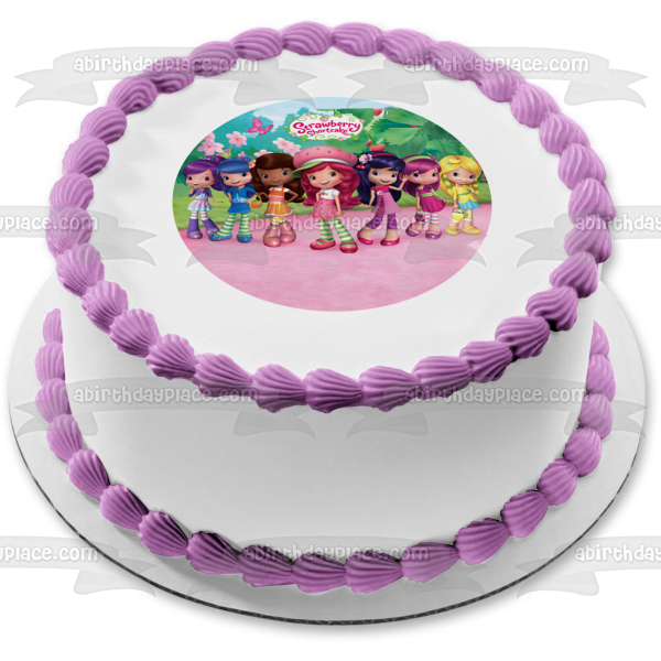 Strawberry Shortcake Blueberry Muffin Cherry Jam Lemon Meringue Orange Blossom Plum Pudding Raspberry Torte Edible Cake Topper Image ABPID27228