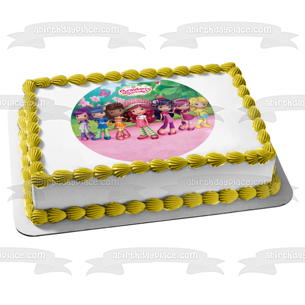 Strawberry Shortcake Blueberry Muffin Cherry Jam Lemon Meringue Orange Blossom Plum Pudding Raspberry Torte Edible Cake Topper Image ABPID27228