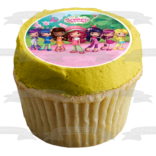 Strawberry Shortcake Blueberry Muffin Cherry Jam Lemon Meringue Orange Blossom Plum Pudding Raspberry Torte Edible Cake Topper Image ABPID27228