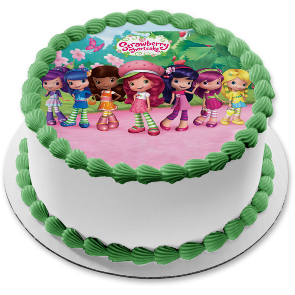 Strawberry Shortcake Blueberry Muffin Cherry Jam Lemon Meringue Orange Blossom Plum Pudding Raspberry Torte Edible Cake Topper Image ABPID27228