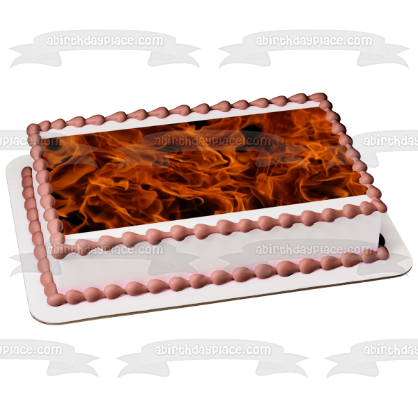 Flames Background Pattern Edible Cake Topper Image ABPID27231