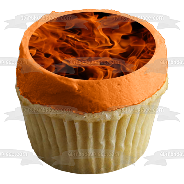 Flames Background Pattern Edible Cake Topper Image ABPID27231