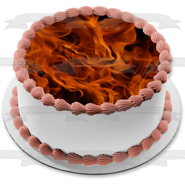 Flames Background Pattern Edible Cake Topper Image ABPID27231
