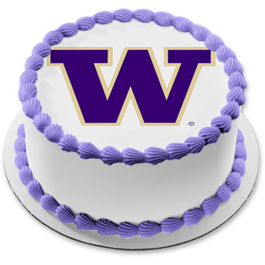 University of Washington Huskies Logo Edible Cake Topper Image ABPID27271