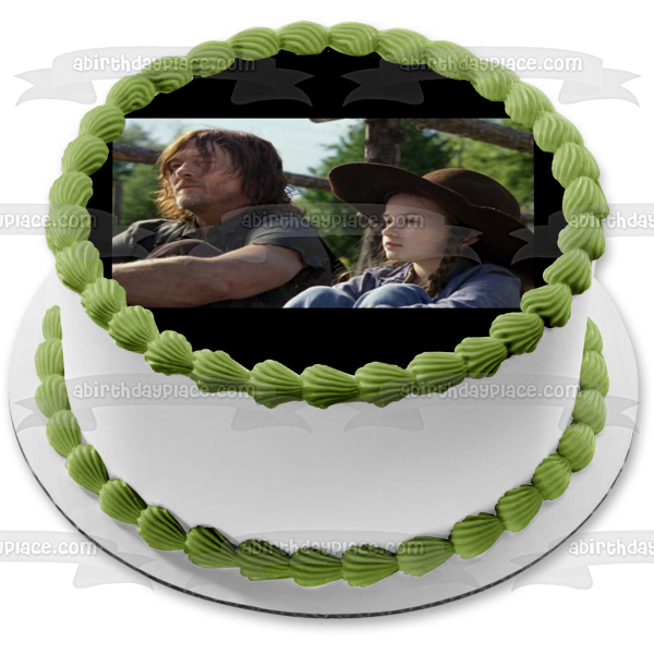 The Walking Dead Daryl Dixon Judith Edible Cake Topper Image ABPID27279