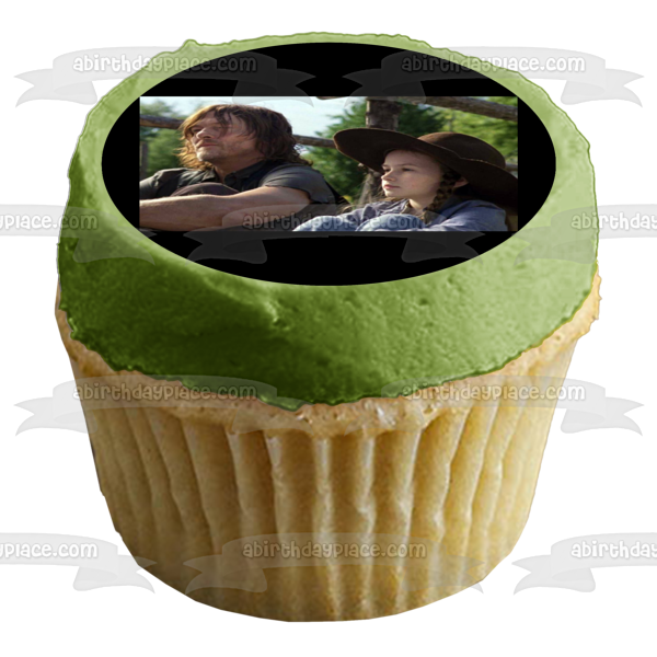 The Walking Dead Daryl Dixon Judith Edible Cake Topper Image ABPID27279