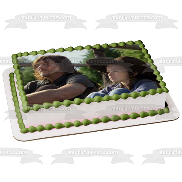 The Walking Dead Daryl Dixon Judith Edible Cake Topper Image ABPID27279