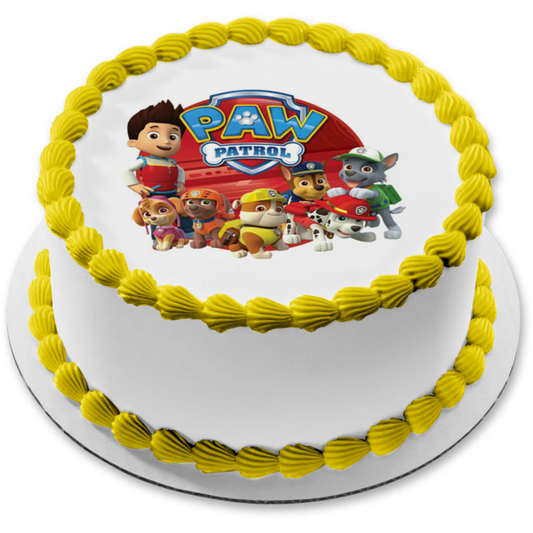 Paw Patrol Chase Everest Skye Zuma Marshall Rocky Ryder Edible Cake Topper Image ABPID27281