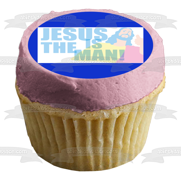 Jesus Is the Man Silhouette Edible Cake Topper Image ABPID27755