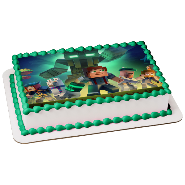 Minecraft Story Mode Season Two Assorted Skins Edible Cake Topper Image ABPID27294