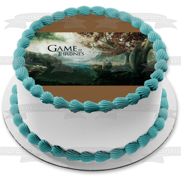 Game of Thrones Forrest Trees Mountains Edible Cake Topper Image ABPID28014