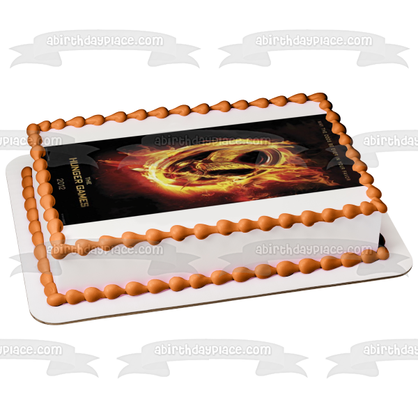 The Hunger Games Movie Poster May the Odds Be Ever In Your Favor Edible Cake Topper Image ABPID28018