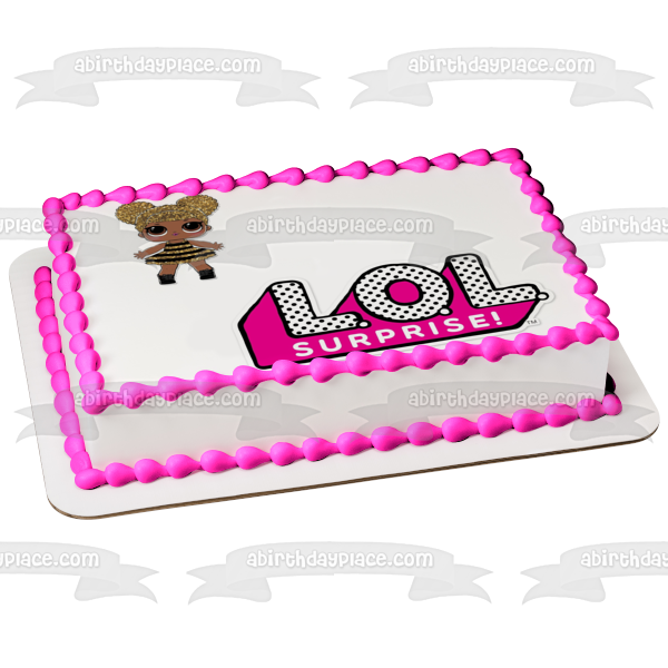 LOL Surprise Logo Queen Bee Edible Cake Topper Image ABPID28034