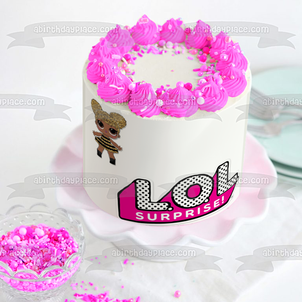 LOL Surprise Logo Queen Bee Edible Cake Topper Image ABPID28034