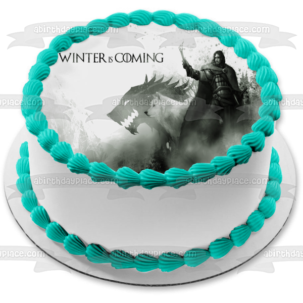 Imagen de decoración comestible para tarta de Juego de Tronos: Se acerca el invierno ABPID27818