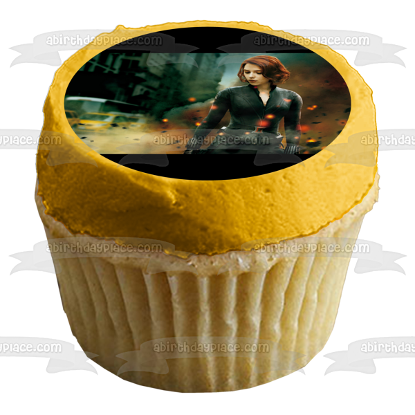 The Avengers Black Widow Natasha Alianovna Romanova Marvel Explosion Edible Cake Topper Image ABPID28061