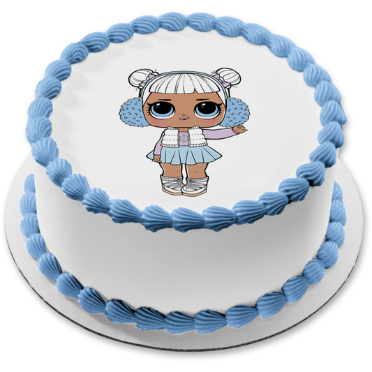 Adorno comestible para tarta con ángel de nieve LOL Surprise, imagen ABPID49621 