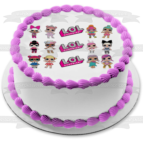 LOL Surprise Queen Bee Unicorn Troublemaker Splash Queen Edible Cake T