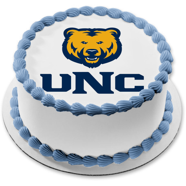 Imagen comestible para tarta con logotipo de los Bears de la Universidad del Norte de Colorado ABPID49863 